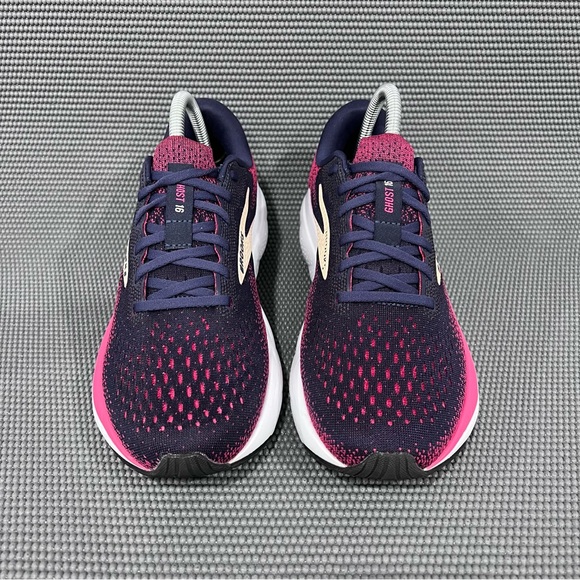 Brooks Ghost 16 Red Navy Blue Womens Athletic Running Walking Sneakers Size 9 - Picture 3 of 10